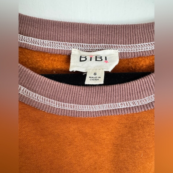 BIBI Oversized Colorblock Crewneck – Dolman Sleeves, Small NWOT - Picture 3 of 9